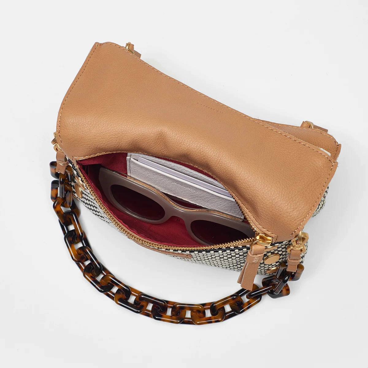 Hammitt Dillon Leather Handbag California Weekend/Brushed Gold - Limited Edition