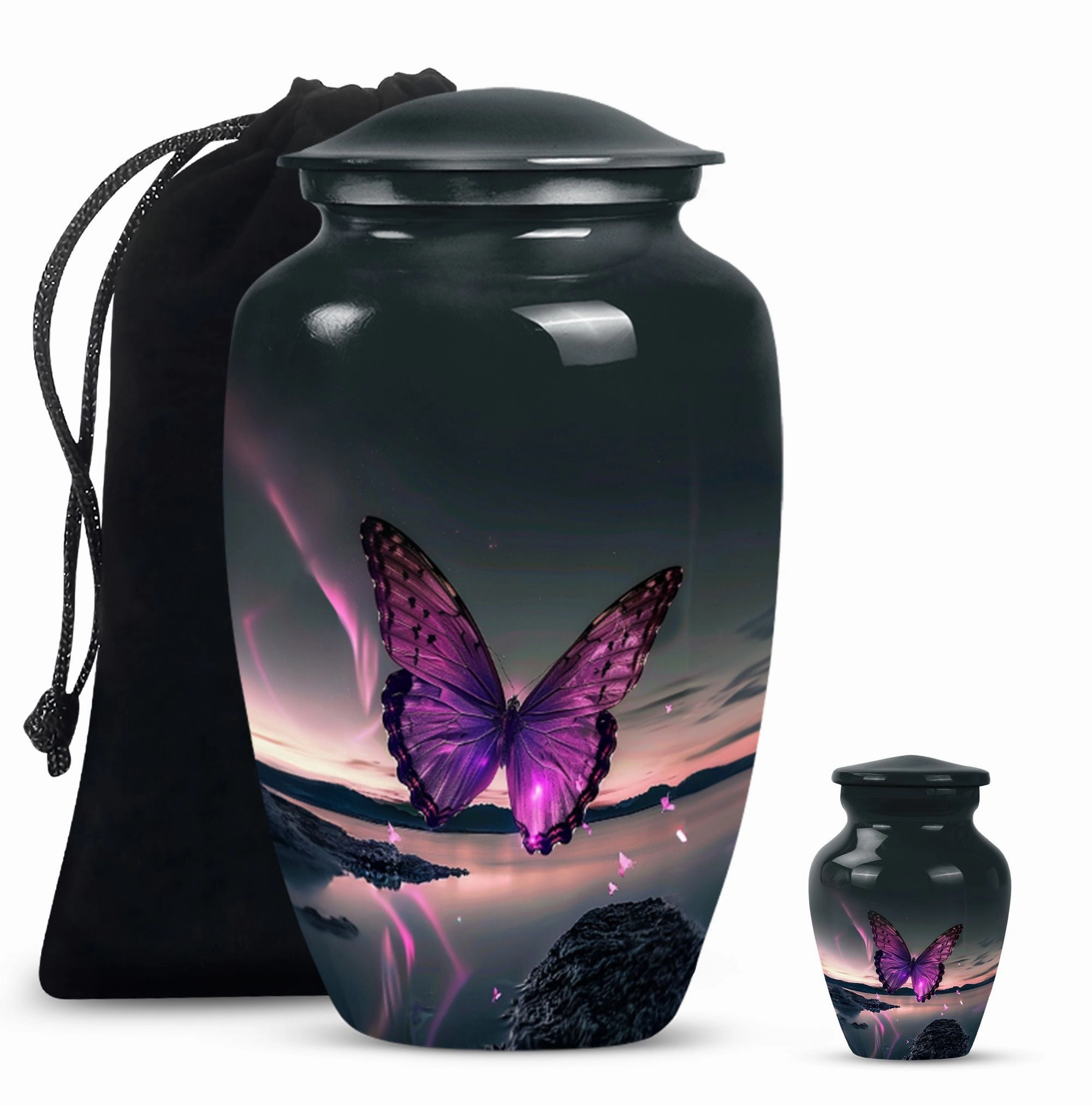 Harmony Rest Purple Butterfly Tribute - A Premier Cremation Urn