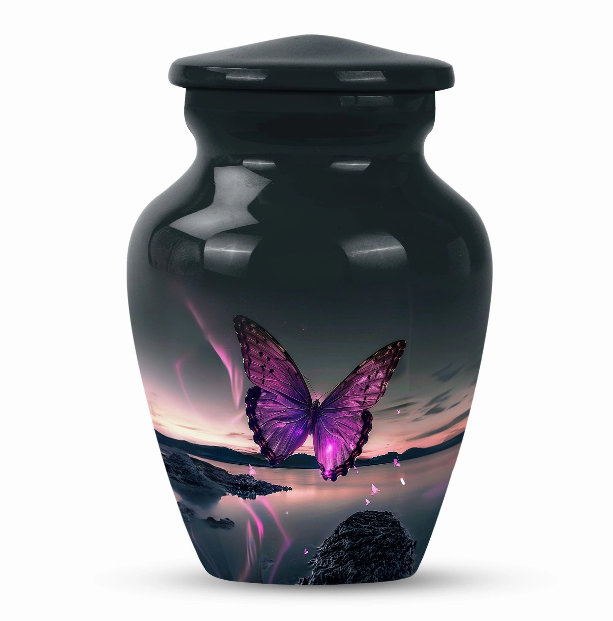Harmony Rest Purple Butterfly Tribute - A Premier Cremation Urn