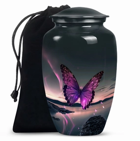 Harmony Rest Purple Butterfly Tribute - A Premier Cremation Urn