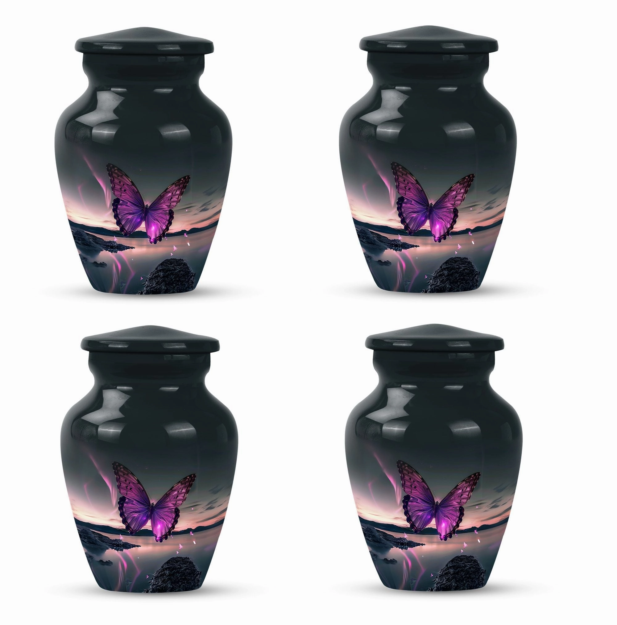 Harmony Rest Purple Butterfly Tribute - A Premier Cremation Urn