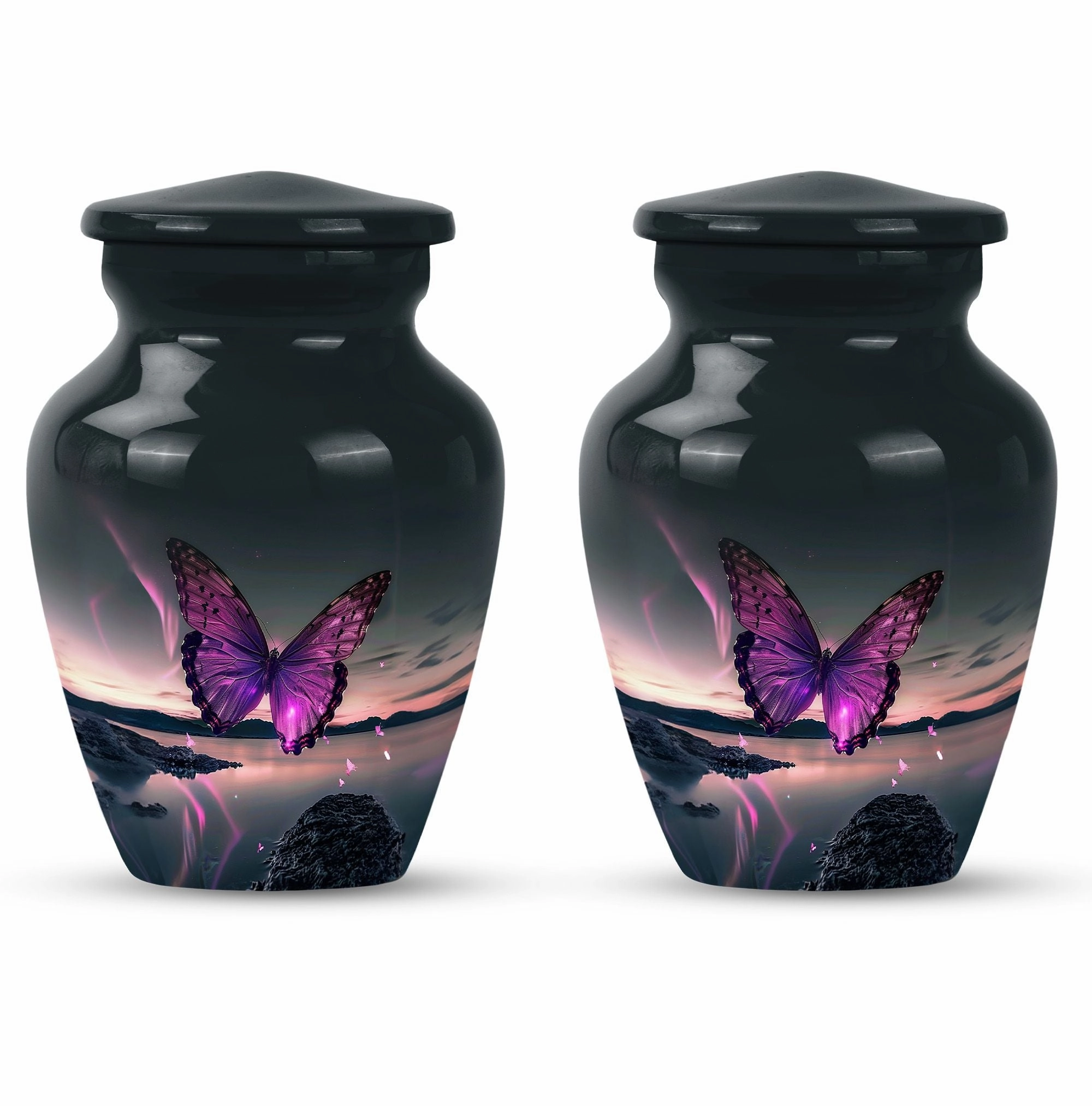 Harmony Rest Purple Butterfly Tribute - A Premier Cremation Urn