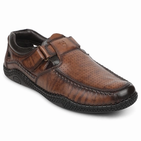 Healers Tan Casual Flat Sandal For Men DSL-4 By Liberty