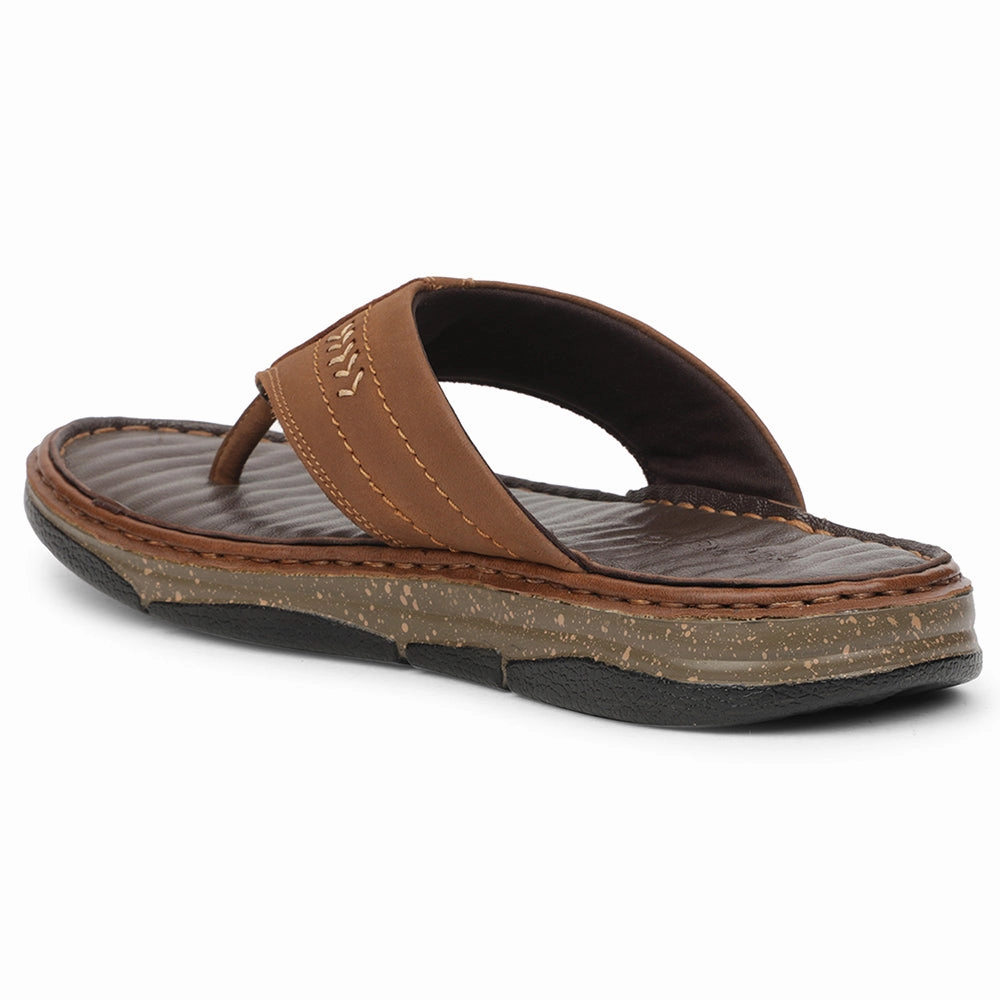 Healers Tan Casual Slipper For Men ASL-9 By Liberty