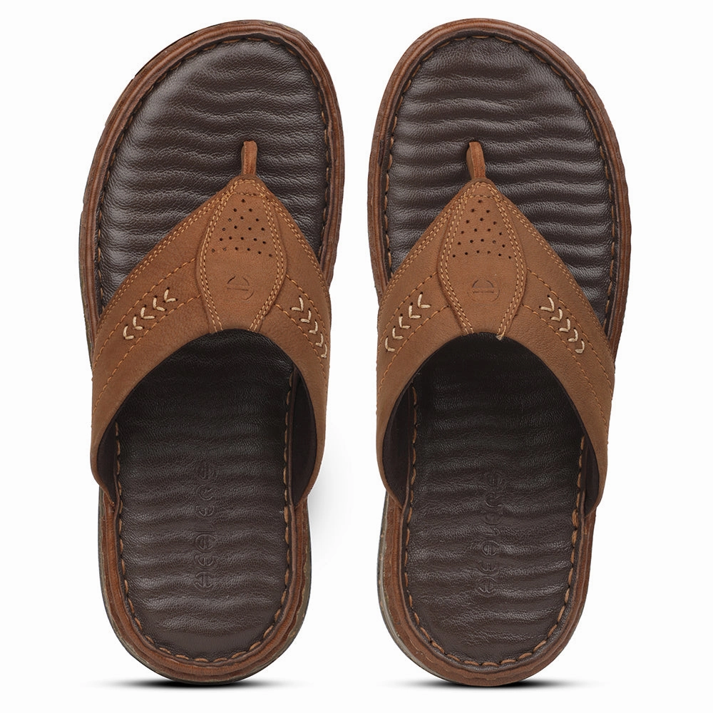 Healers Tan Casual Slipper For Men ASL-9 By Liberty