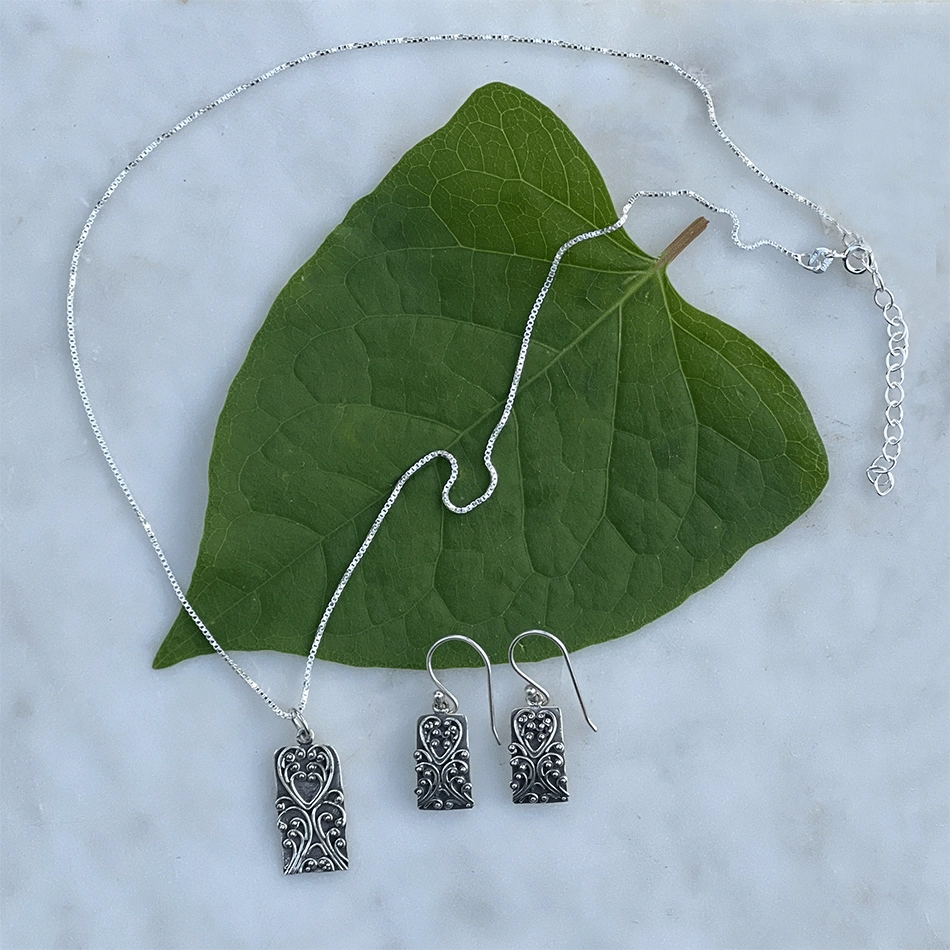 Heartbeat Filigree Necklace- Sterling Silver, Indonesia