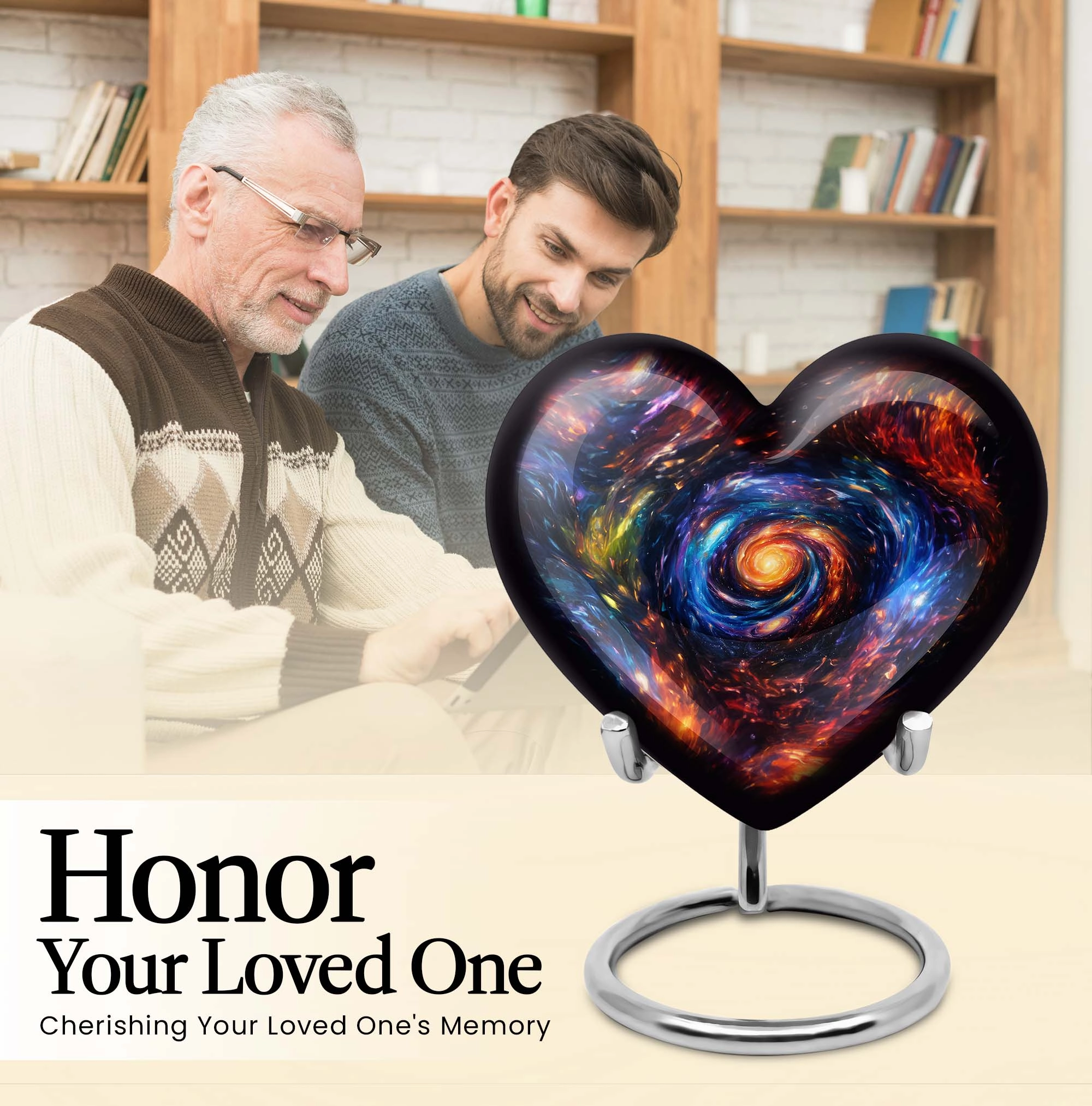 Heartfelt Galaxy Urn - Tribute Burial Urn for Cremation Ashes