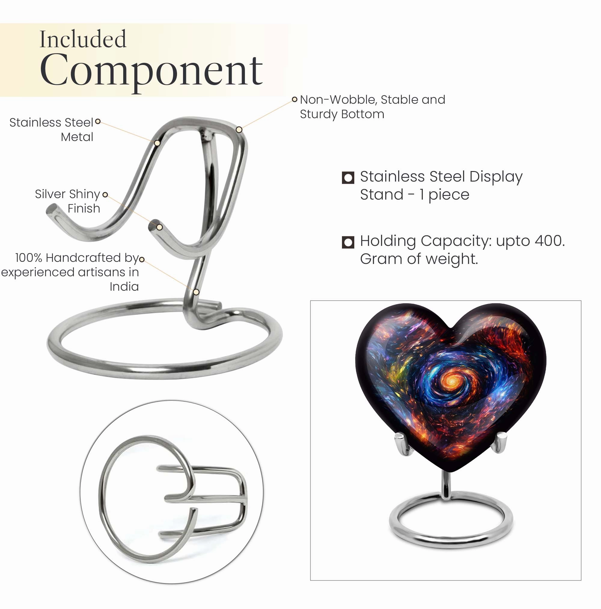 Heartfelt Galaxy Urn - Tribute Burial Urn for Cremation Ashes