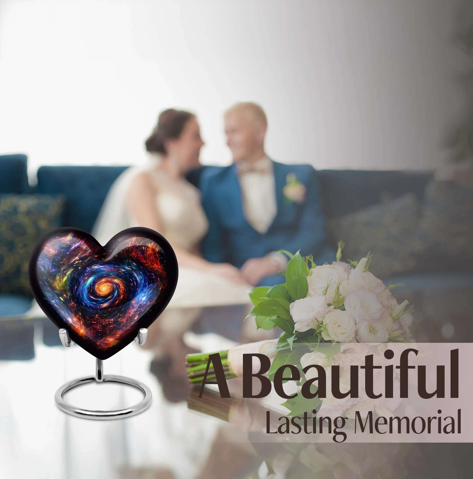 Heartfelt Galaxy Urn - Tribute Burial Urn for Cremation Ashes