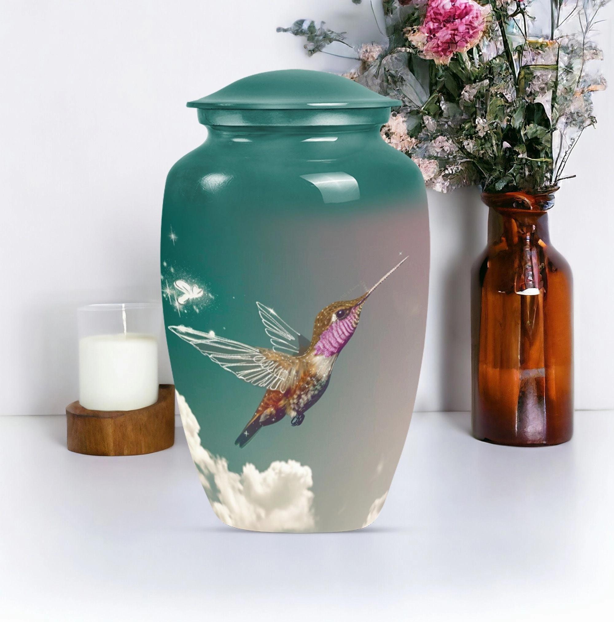 Humming Bird Tribute - Unisex Memorial Urn