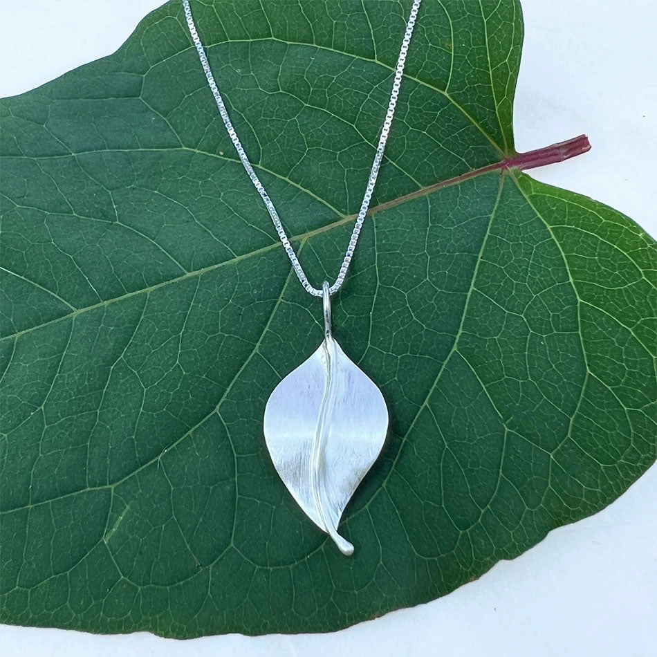In Leaf Necklace - Sterling Silver, Indonesia