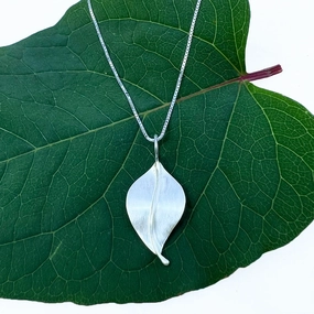 In Leaf Necklace - Sterling Silver, Indonesia