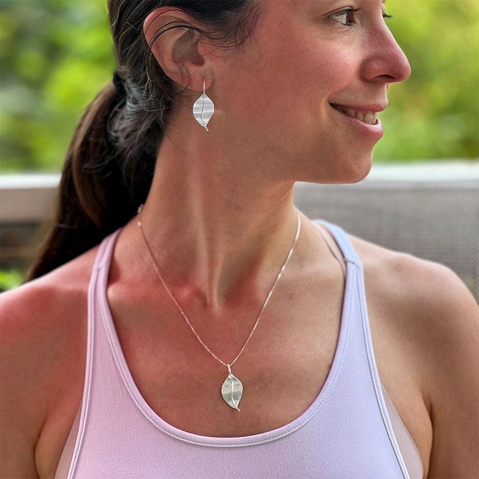 In Leaf Necklace - Sterling Silver, Indonesia