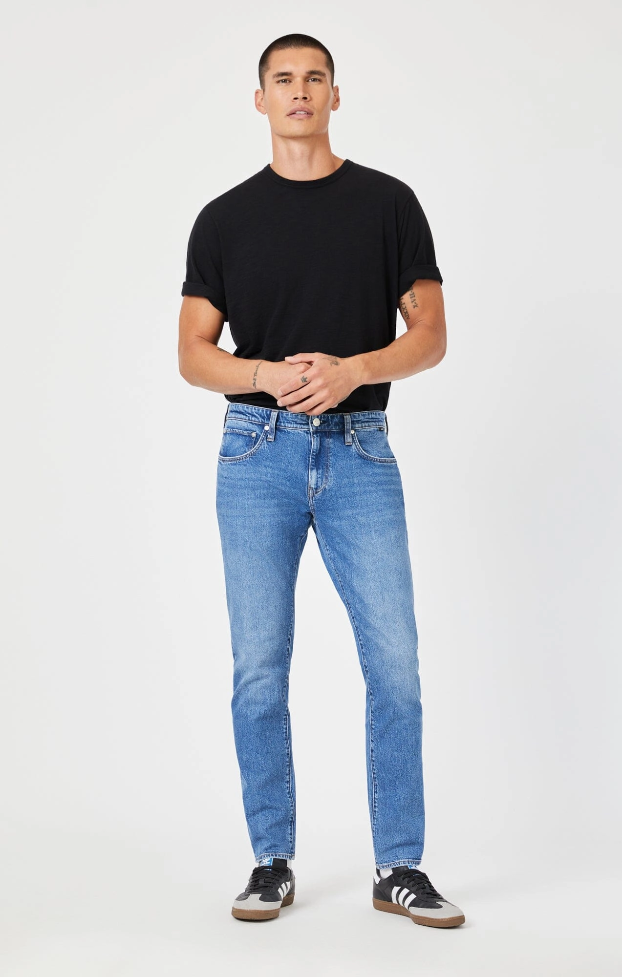 JAKE SLIM LEG IN DARK RECYCLED BLUE