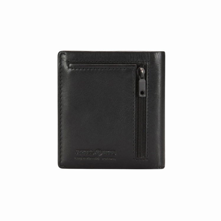 Jekyll & Hide Slim Bifold Card Holder With Coin - Black