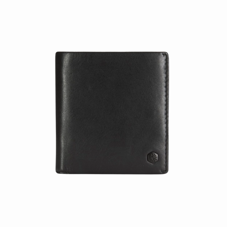 Jekyll & Hide Slim Bifold Card Holder With Coin - Black