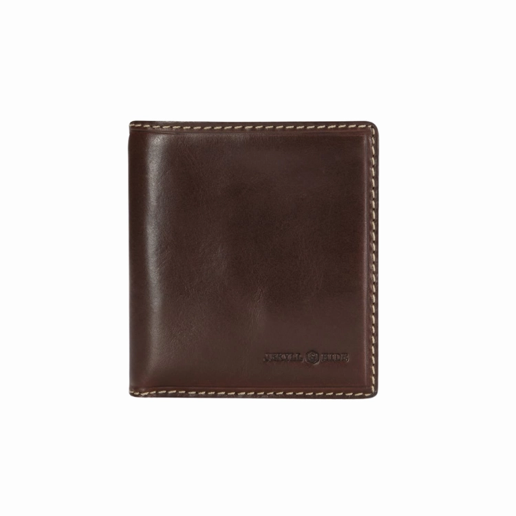 Jekyll & Hide Slim Bifold Card Holder With Coin - Mocha