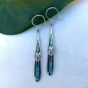 Kenindah Abalone Earrings - Sterling Silver, Indonesia
