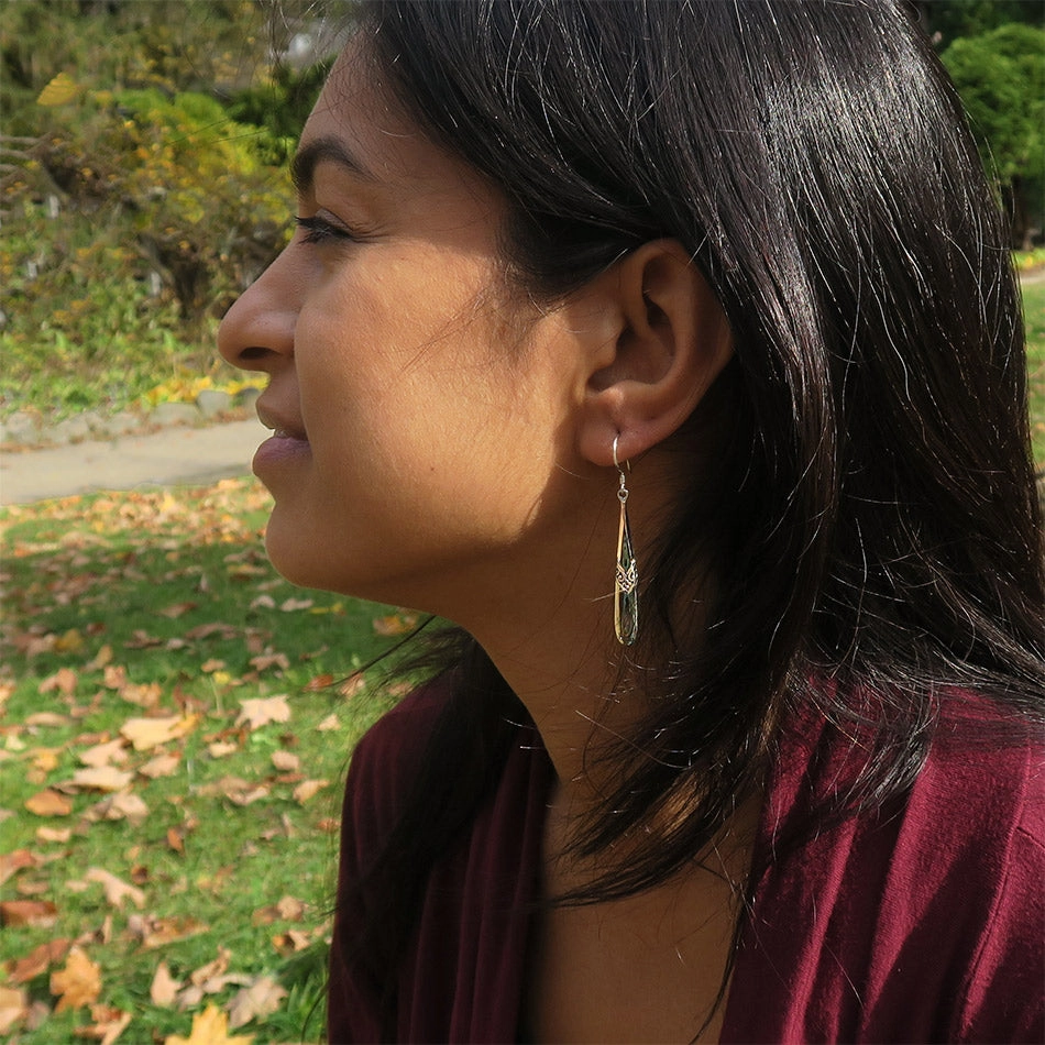 Kenindah Mother of Pearl Earrings - Sterling Silver, Indonesia