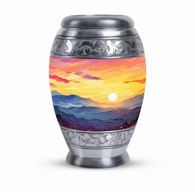 Large Unique Mountains Urn For Ashes