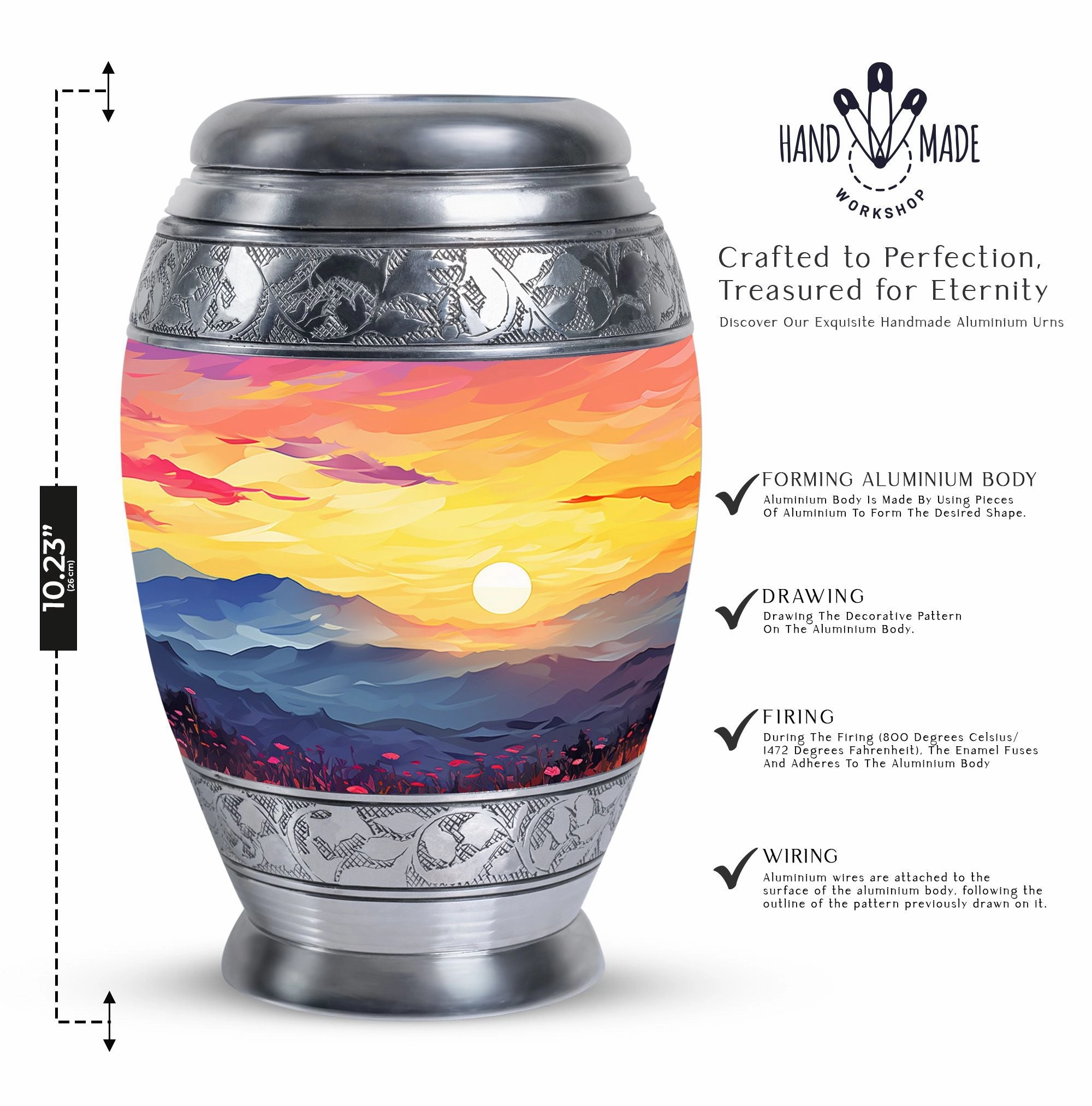 Large Unique Mountains Urn For Ashes