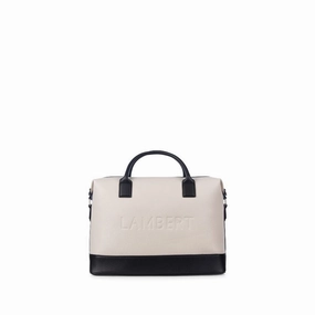Le Mae - Petit sac de voyage en cuir vegan oyster