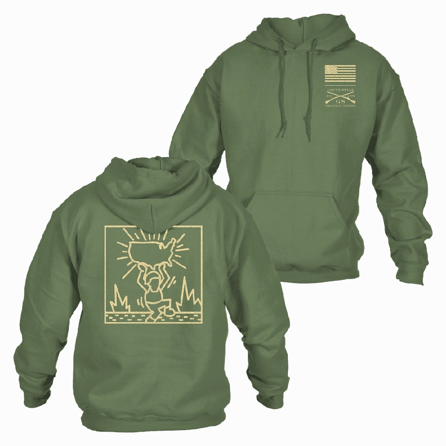 Lift The Nation Hoodie - Military Green