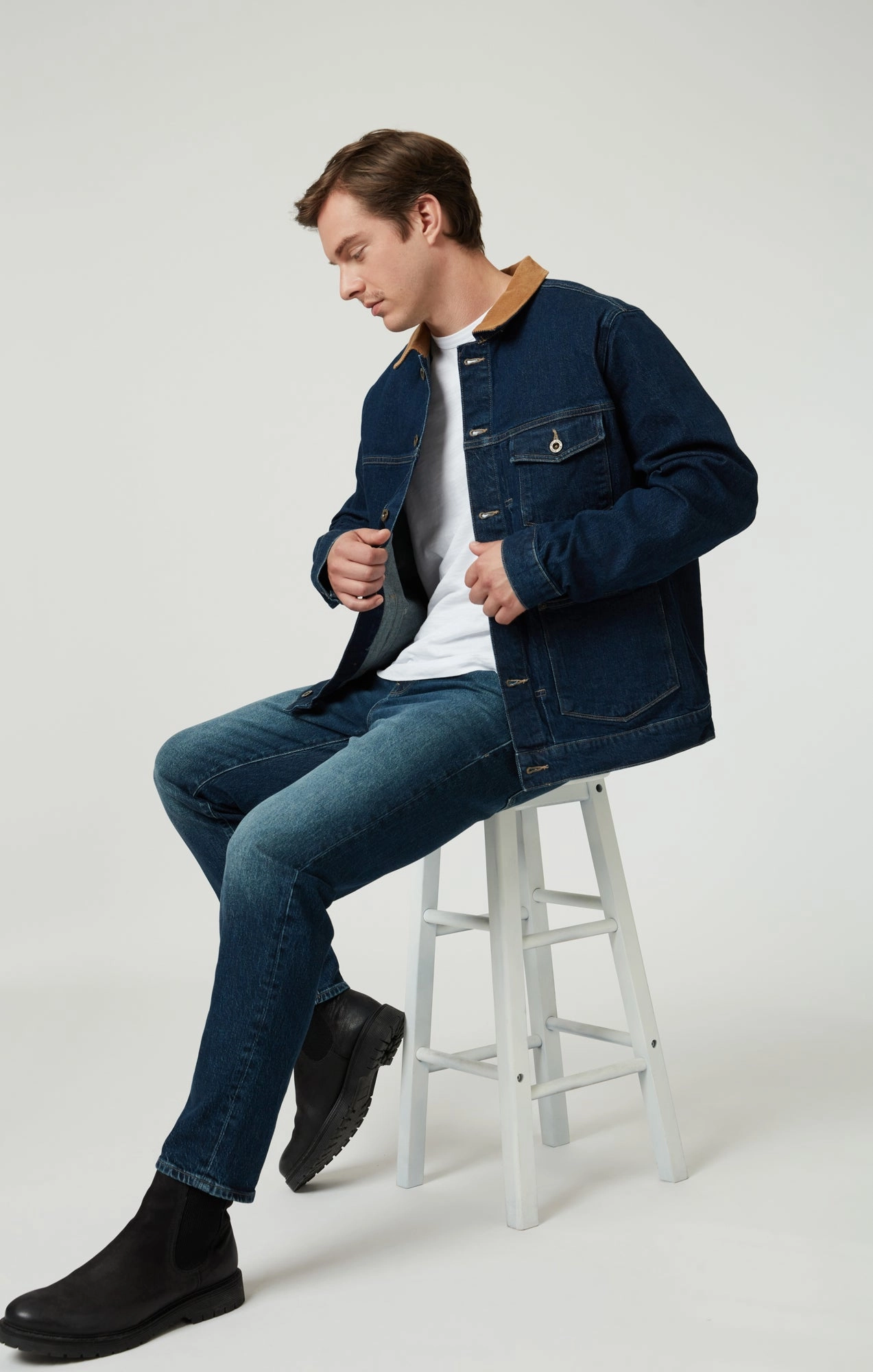 LONDON RELAXED TAPERED LEG IN DEEP BLUE DENIM