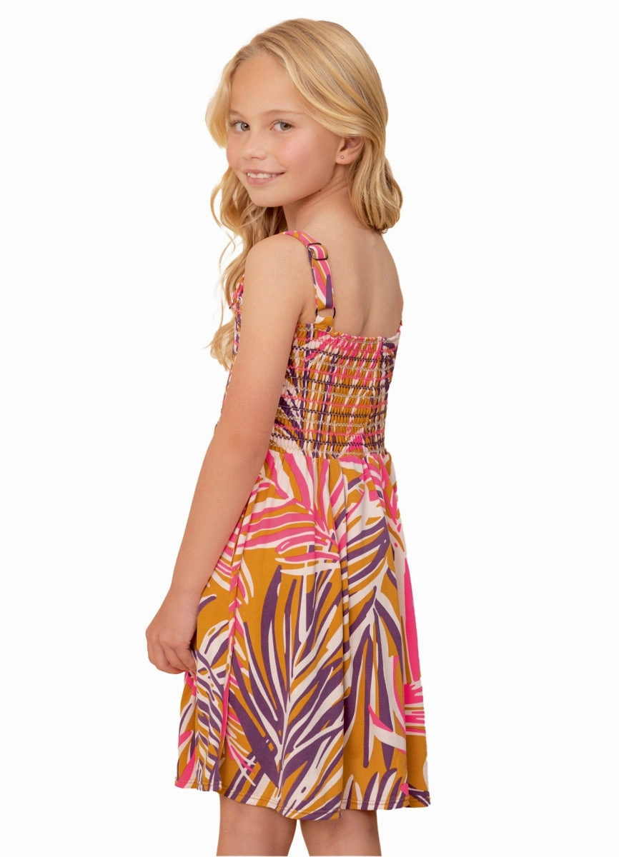Maaji Caramel Foliage Bouquet Girls Short Dress