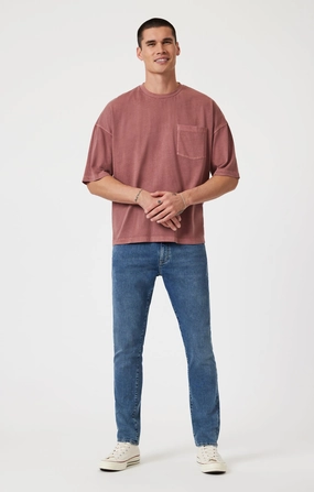 MARCUS SLIM STRAIGHT LEG IN LIGHT BRUSHED SELVEDGE
