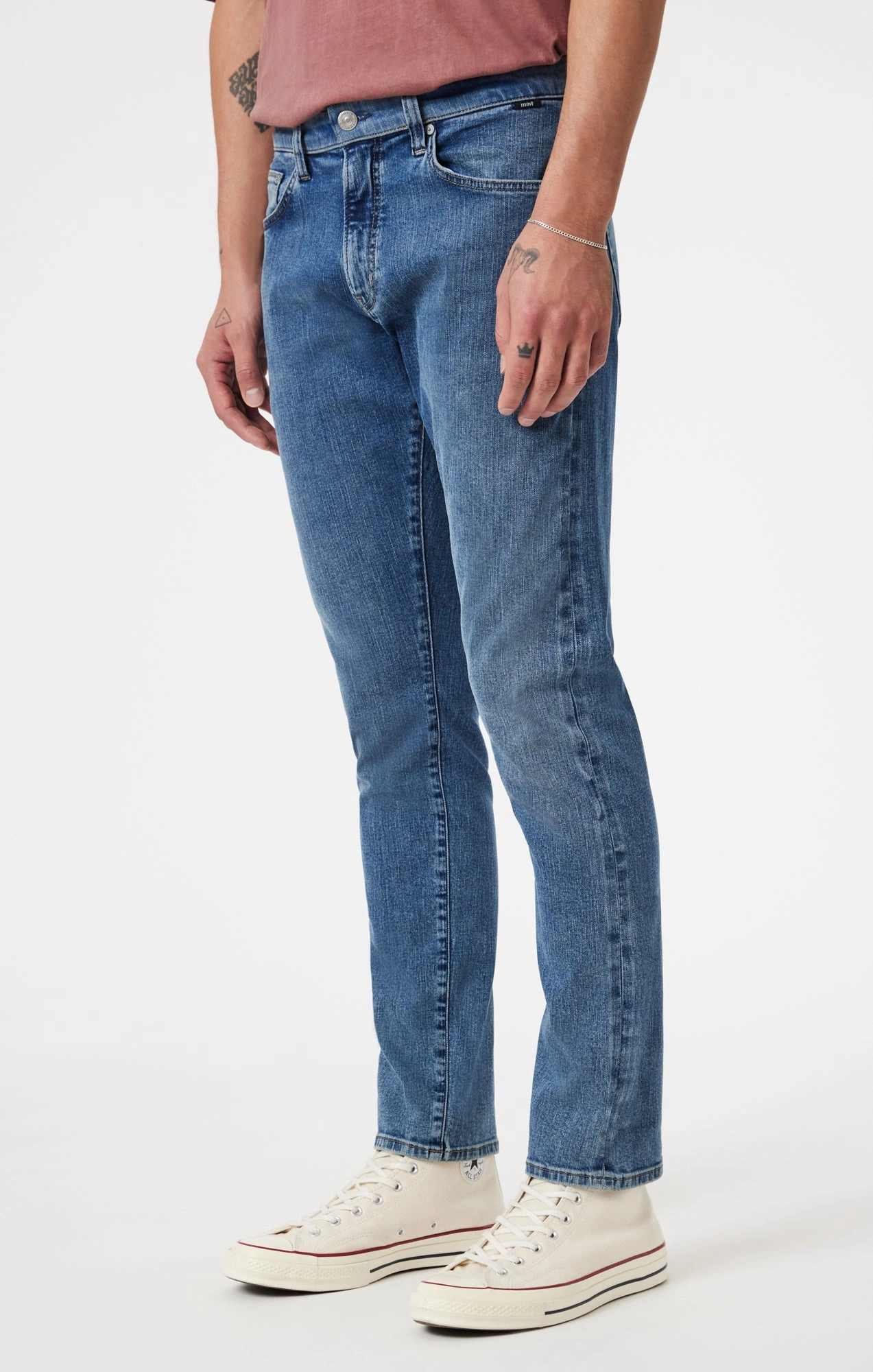 MARCUS SLIM STRAIGHT LEG IN LIGHT BRUSHED SELVEDGE