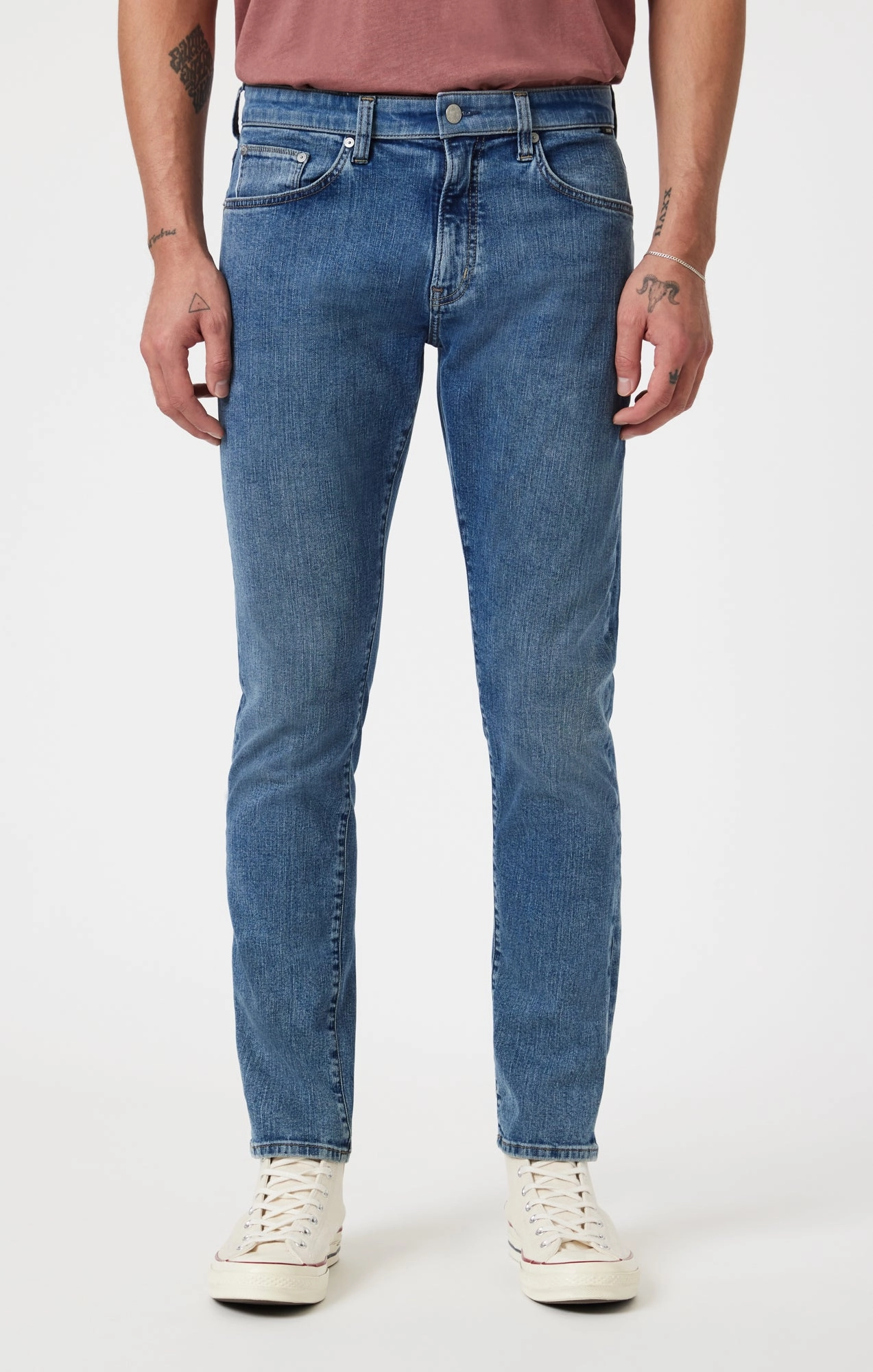 MARCUS SLIM STRAIGHT LEG IN LIGHT BRUSHED SELVEDGE