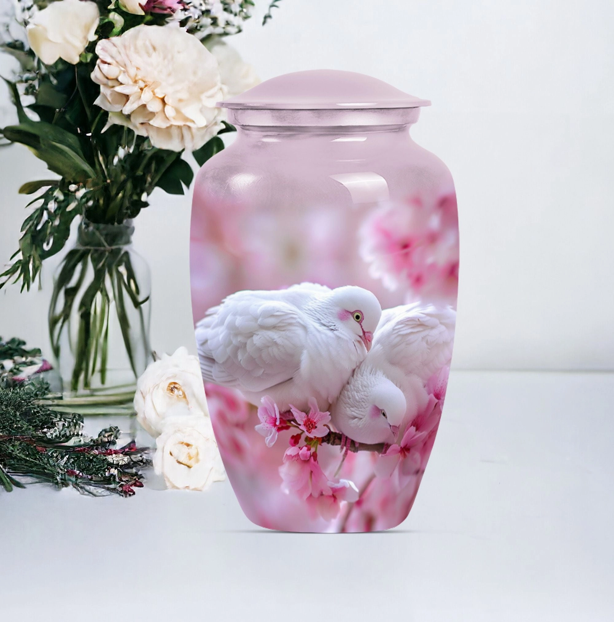 Memorium Dove Urn - Purple Meadow, A Cherished Keepsake