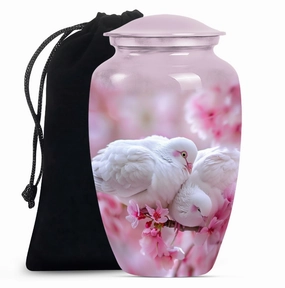 Memorium Dove Urn - Purple Meadow, A Cherished Keepsake