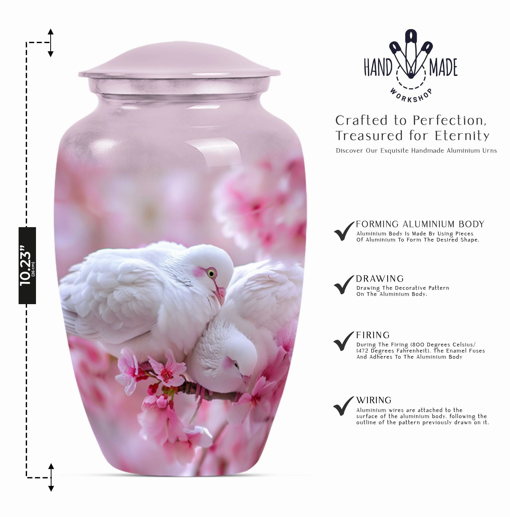 Memorium Dove Urn - Purple Meadow, A Cherished Keepsake