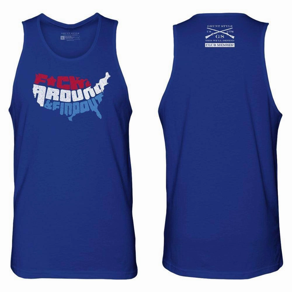 Men's F*ck Around and Find Out Tank - Royal