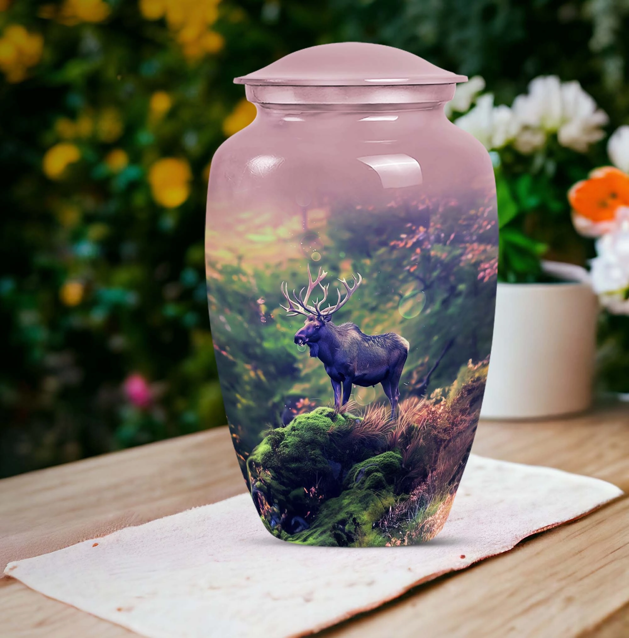 Moose Walking Memorial: Grandeur Cremation Urn for Human Ashes