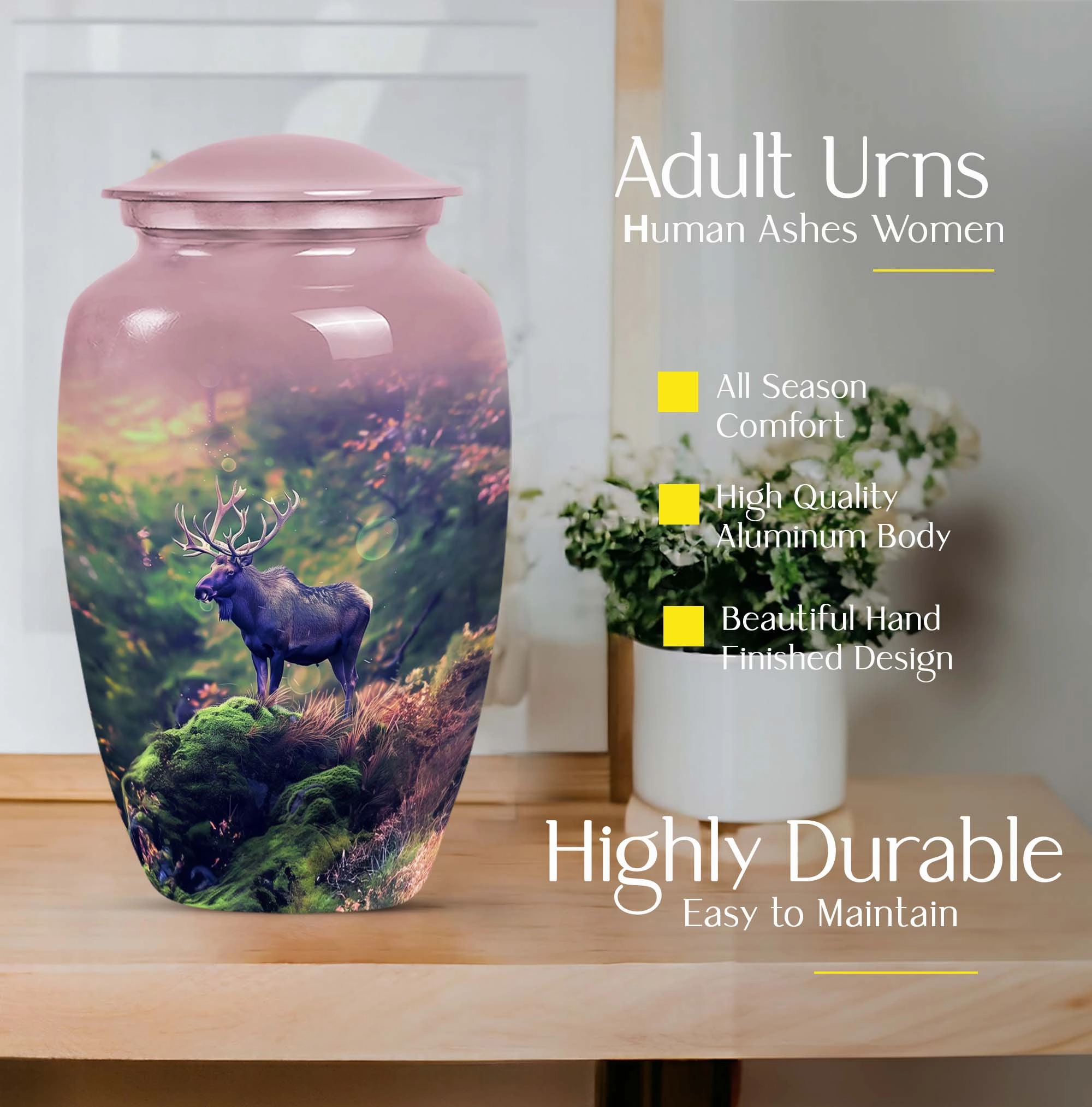 Moose Walking Memorial: Grandeur Cremation Urn for Human Ashes