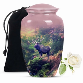 Moose Walking Memorial: Grandeur Cremation Urn for Human Ashes