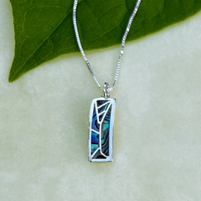 Mosaic Abalone Necklace - Sterling Silver, Indonesia
