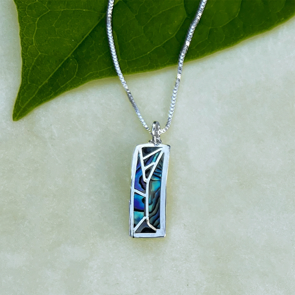 Mosaic Abalone Necklace - Sterling Silver, Indonesia