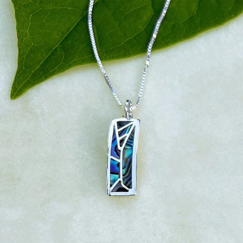 Mosaic Abalone Necklace - Sterling Silver, Indonesia