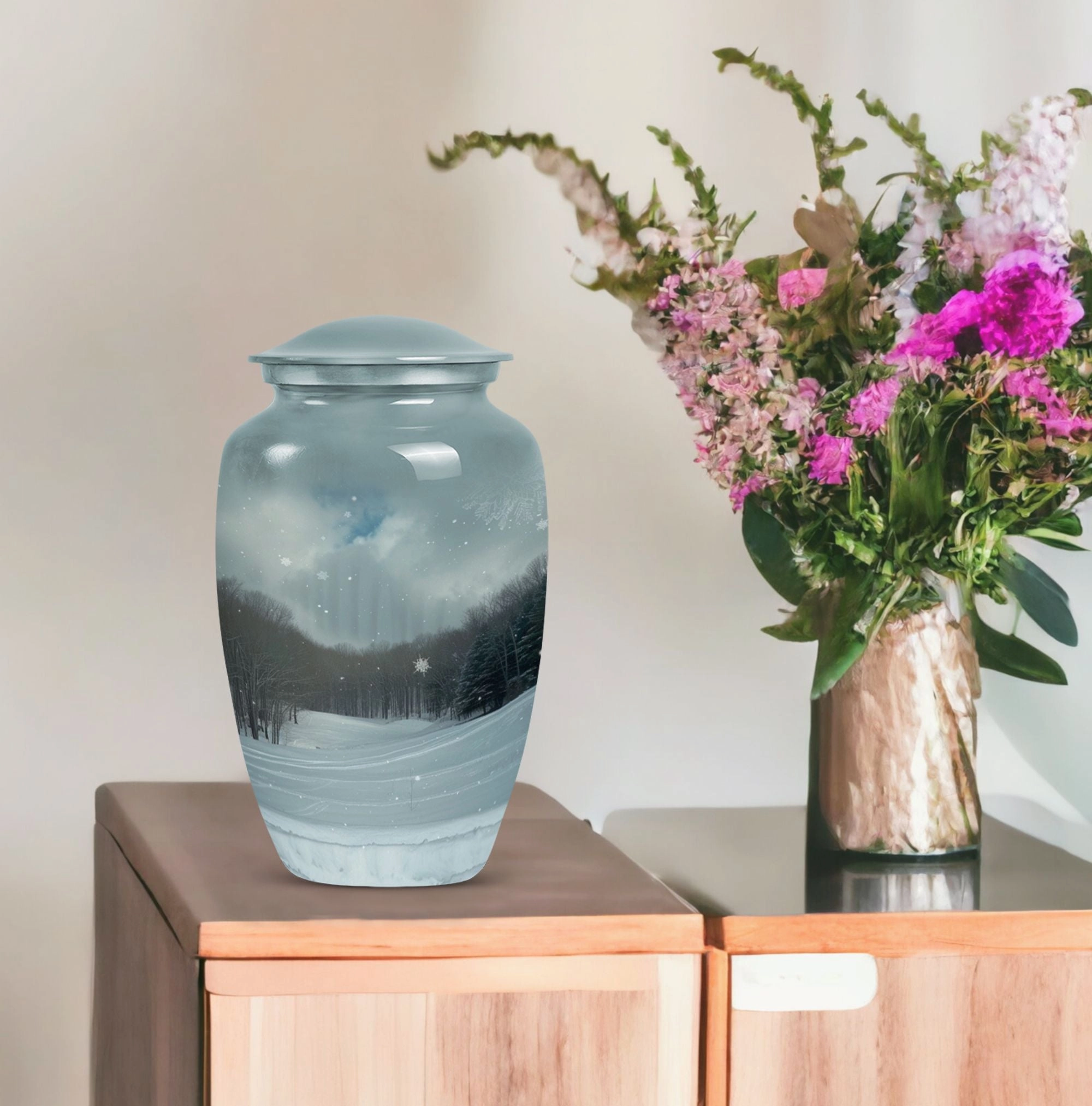 Mother's Snowflakes Sovereign Urn-  Resting Place for Ashes