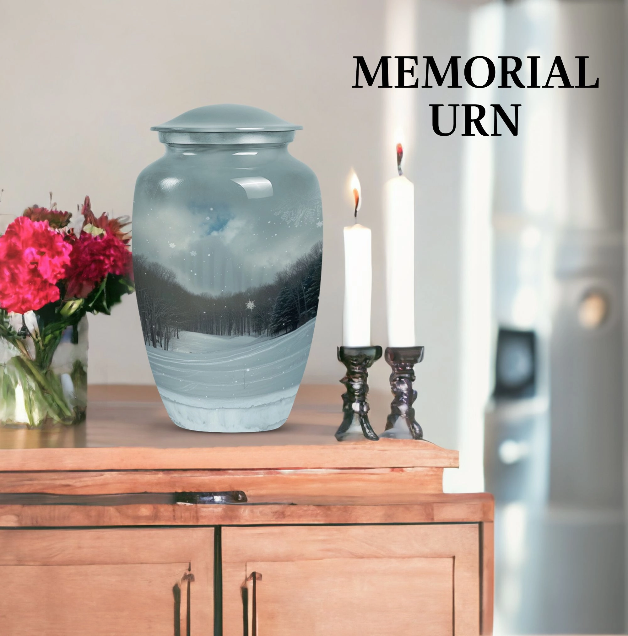 Mother's Snowflakes Sovereign Urn-  Resting Place for Ashes