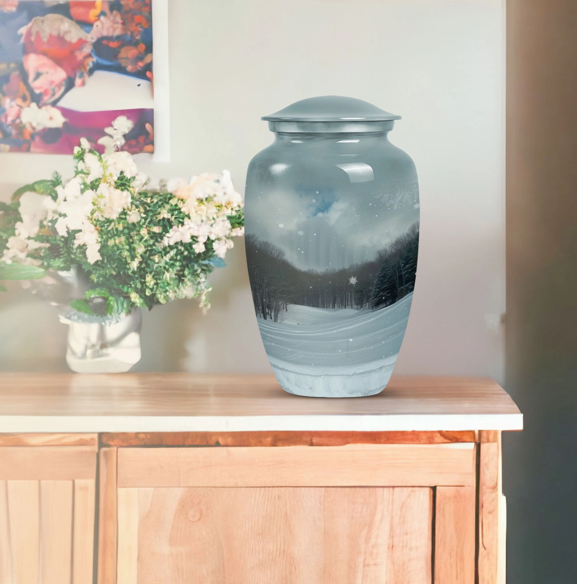 Mother's Snowflakes Sovereign Urn-  Resting Place for Ashes