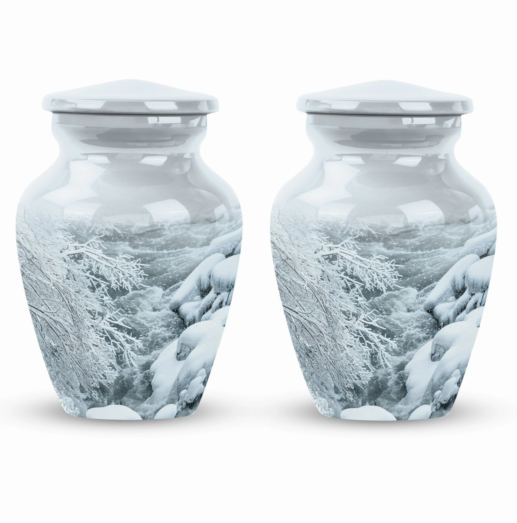 Mountains Urn Memorial: Medium-Size Burial Tribute