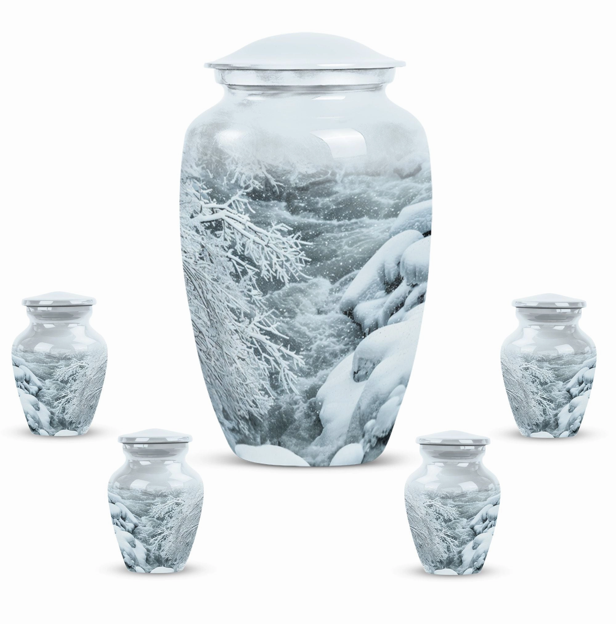 Mountains Urn Memorial: Medium-Size Burial Tribute