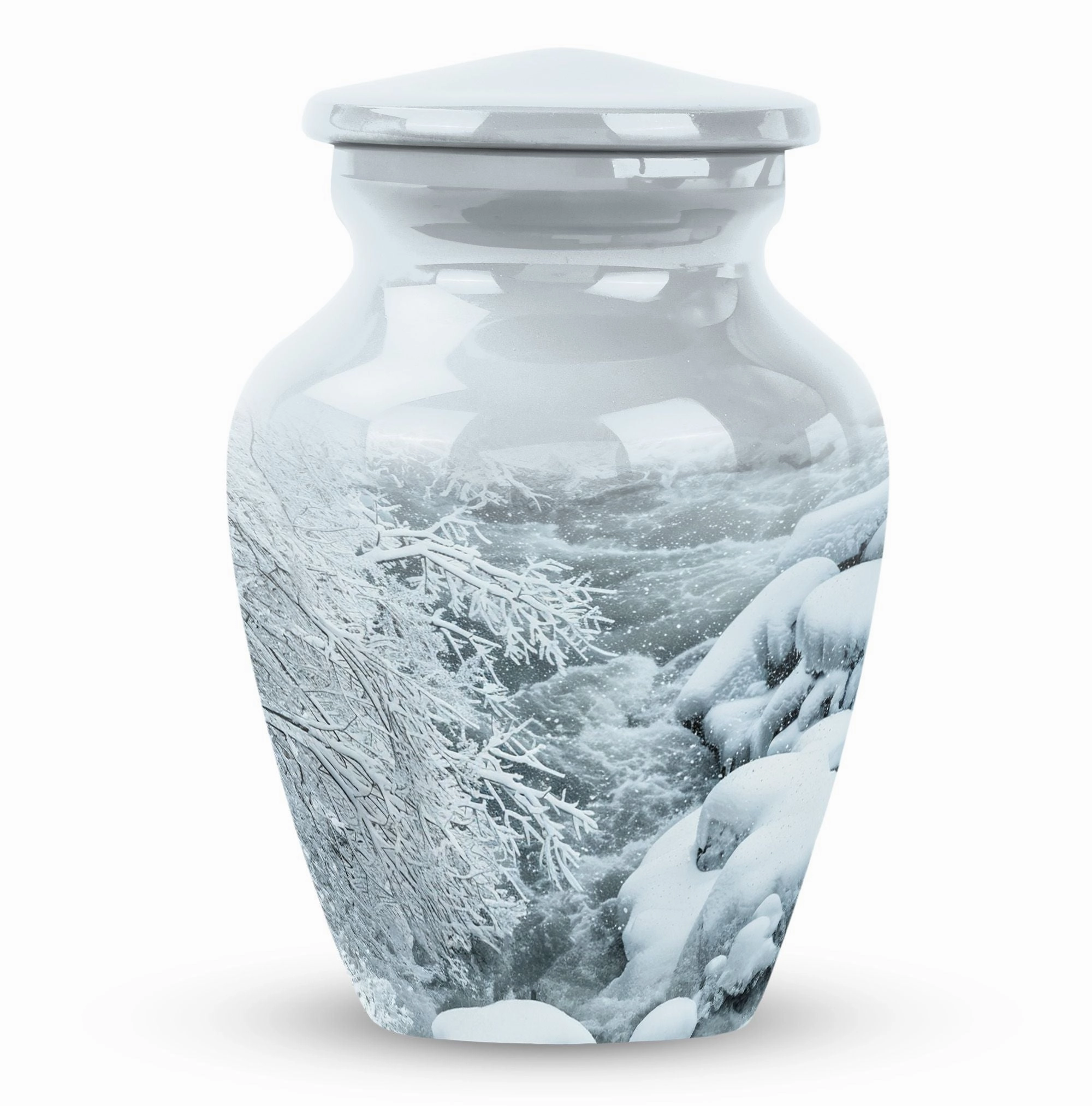 Mountains Urn Memorial: Medium-Size Burial Tribute