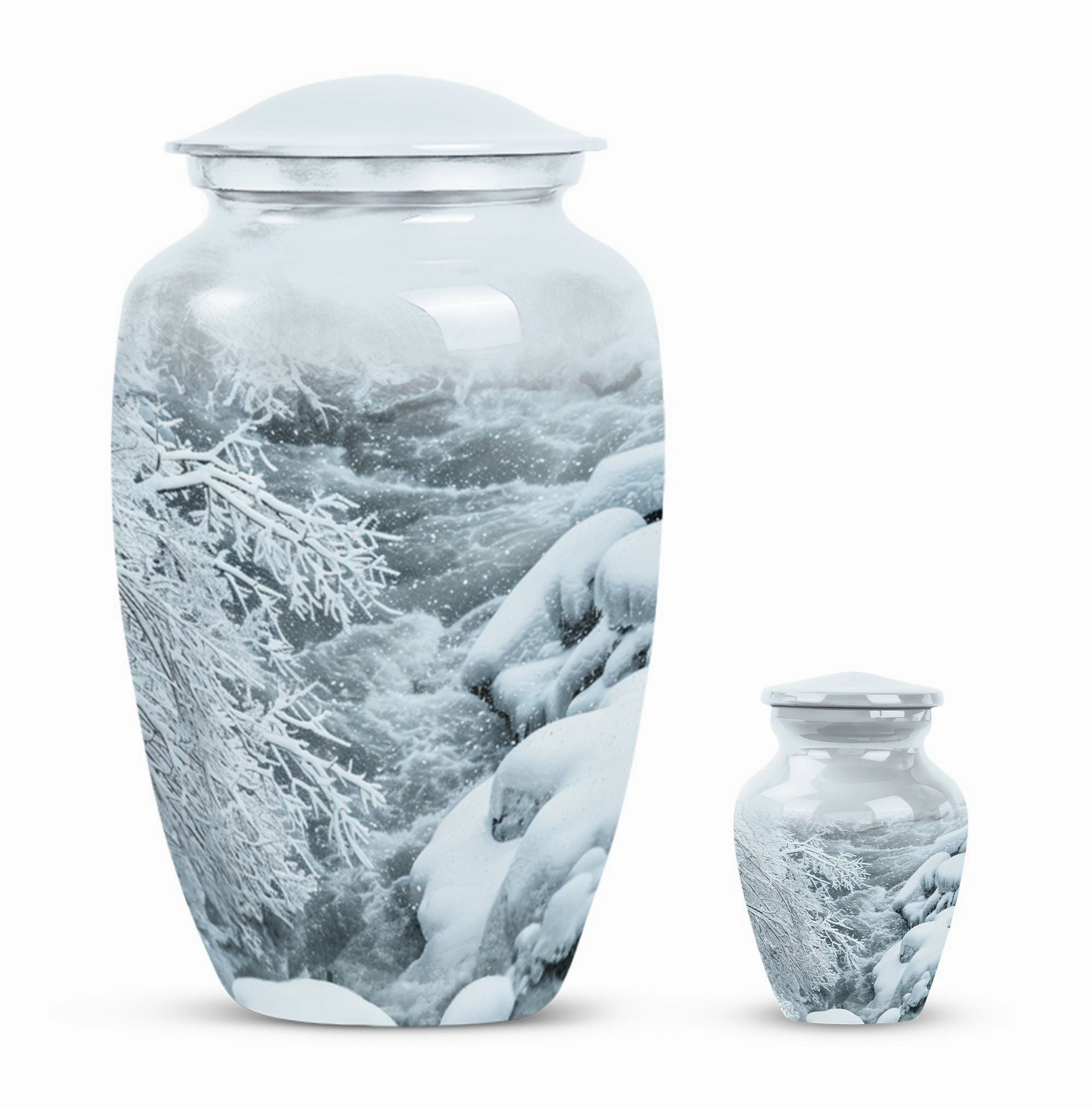 Mountains Urn Memorial: Medium-Size Burial Tribute