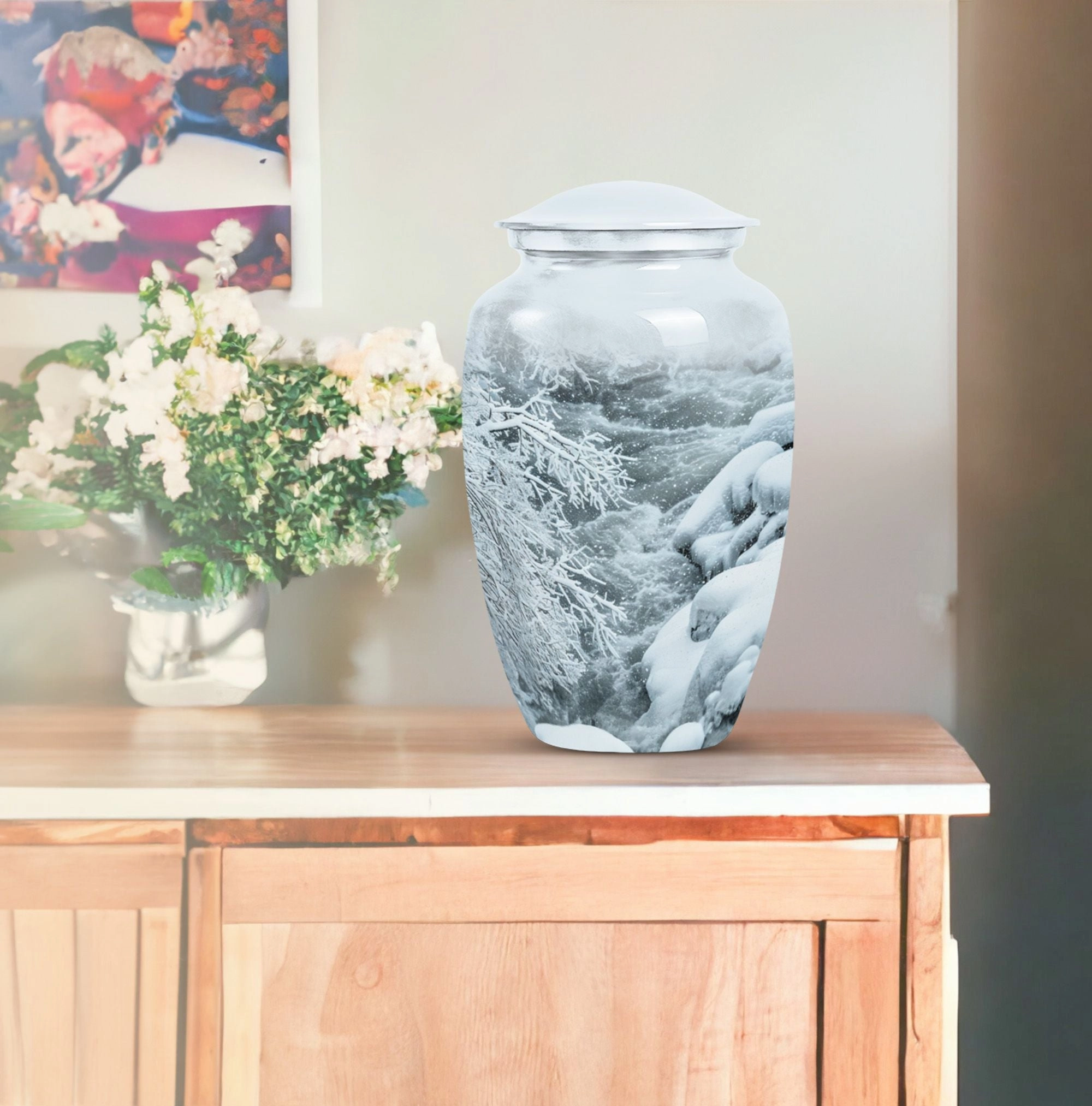 Mountains Urn Memorial: Medium-Size Burial Tribute